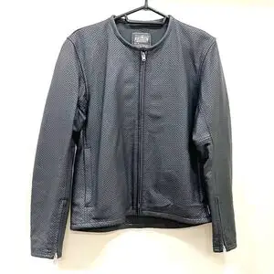 KADOYA K'S LEATHER (カドヤ) PL-EVO / パンチングレザージャケット M サイズ 牛革 ブラック【FF2098】@80