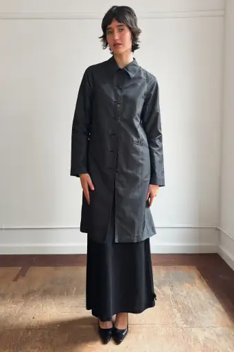 JEAN PAUL GAULTIER LOGO STRIPE COAT