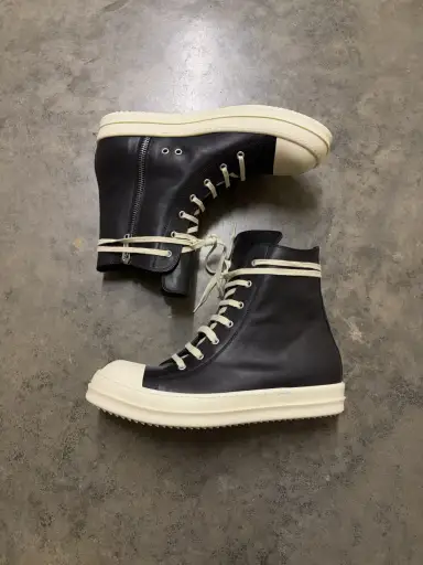Rick Owens SS25 ‘Hollywood’ Black Leather Ramones