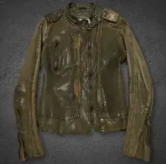 希少Share Spirit military leather jacket