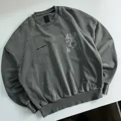 Juun j ジュンジ プリント PIGMENT ピグメント ウォッシュ グレー スウェット