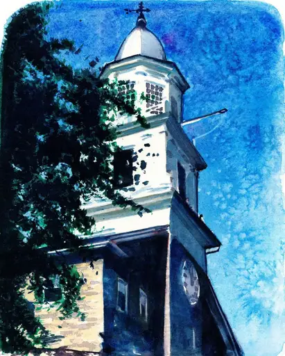 John D Benson (MD,b 1949) watercolor painting