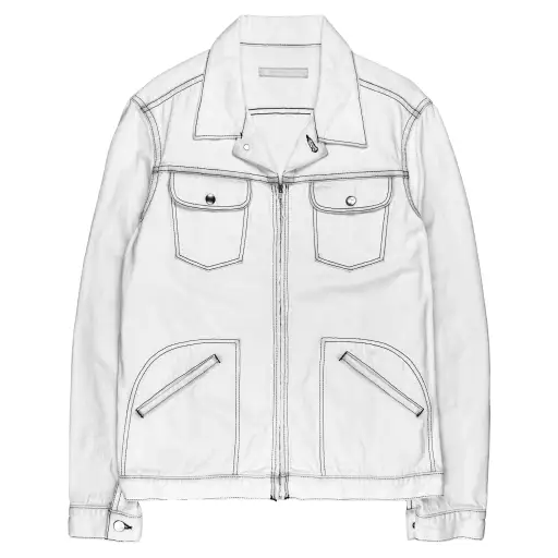 SS02 Contrast Stitch Trucker Jacket