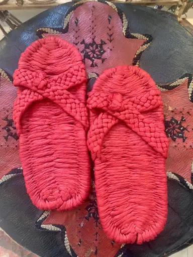 1980s-1990s Yohji Yamamoto Red Fiber Sandals
