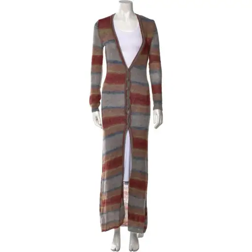 Jacquemus La Robe Gilet Striped Cardigan Dress XS 34 Knit Alpaca Mohair Sweater