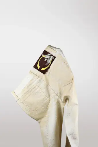 Just Cavalli Tan & Silver Python Metallic Print Jeans