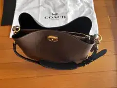 COACH ブラウンレザー ショルダーバッグ