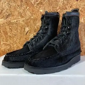 YUKETEN BEAMS Maine Guide Boots 6 コラボ 別注 限定 ハラコ レザー Black Hair