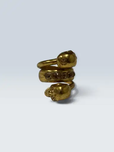 Alexander McQueen
 double skull ring.