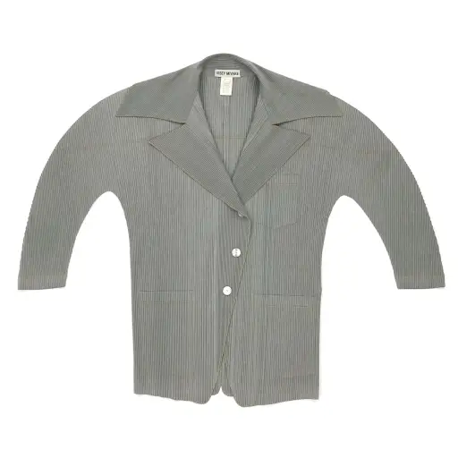 Pleated Polyester-Cotton Coat