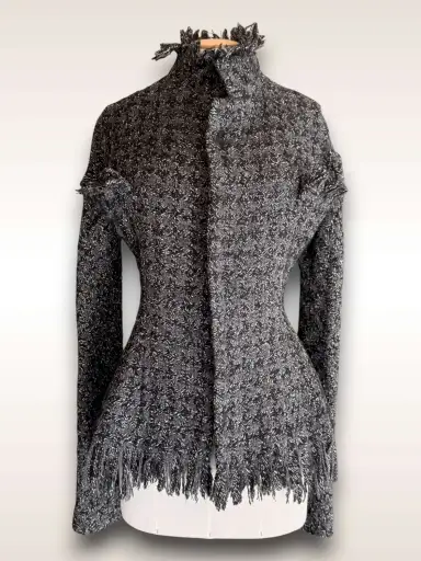 Yohji Yamamoto Jacket • Wool Tweed Up-Fringe Jacket AW 2008