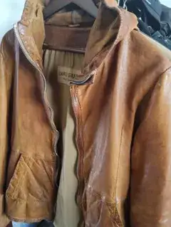GIORGIO BRATO レザーパーカー フーデッドジャケット