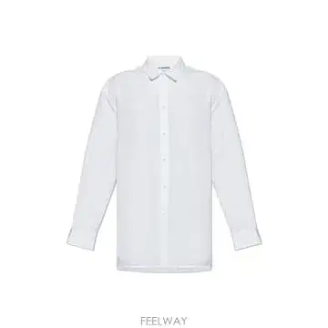 (배송) 질샌더 질 샌더 로고 자수 스트레이트 헴 셔츠 J24DL0113J45001