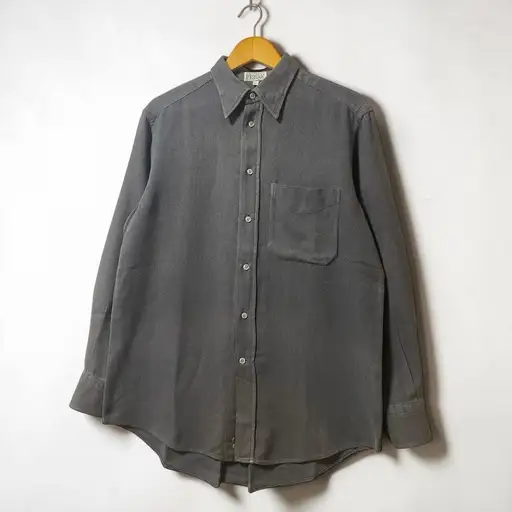 1990s "GIANFRANCO FERRE" HBT Cotton Flannel Shirt MADE IN ITALY